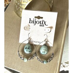 Bijoux Bar jasper dangle earrings NEW